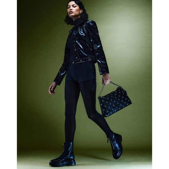 STEVE MADDEN Women's New Boots Size 7 M Black LEATHER Jones Monrow Zipper Combat - Picture 5 of 11